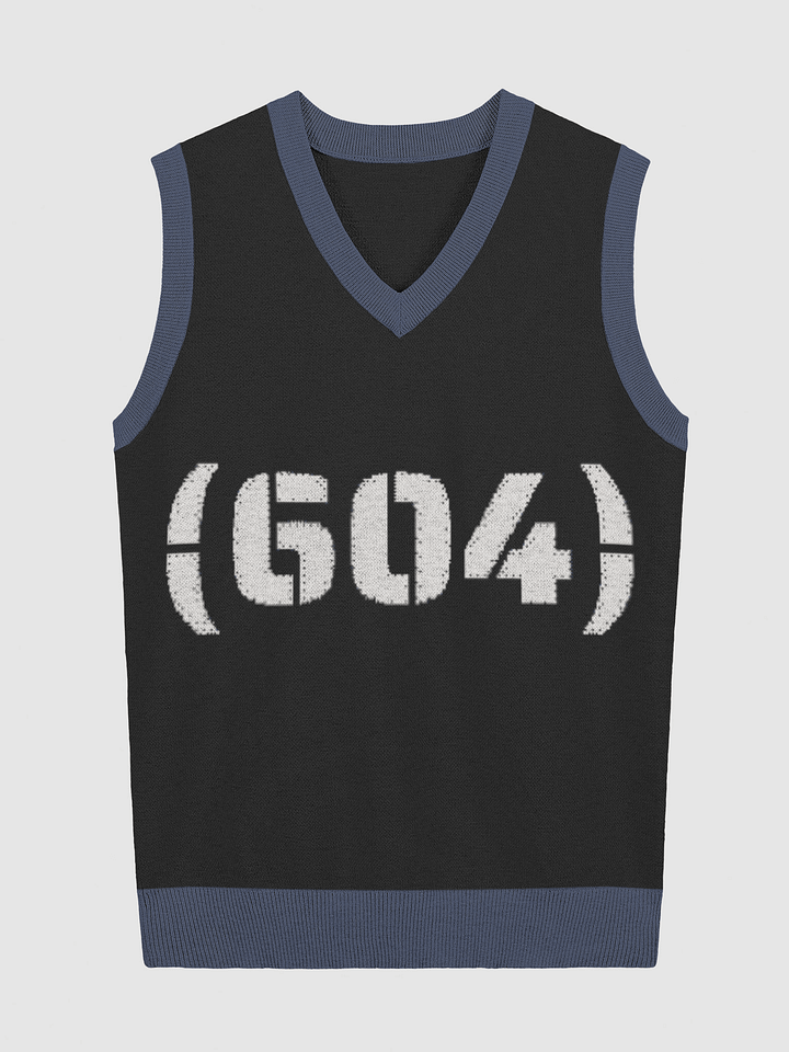 Cozy Knitted V-Neck Vest Area Code 604 product image (3)