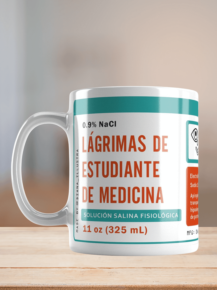 "Lágrimas de estudiante de medicina" (SPANISH) Ceramic mug product image (7)