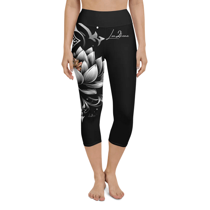 Lotus Bloom Yoga Capri Leggings product image (1)