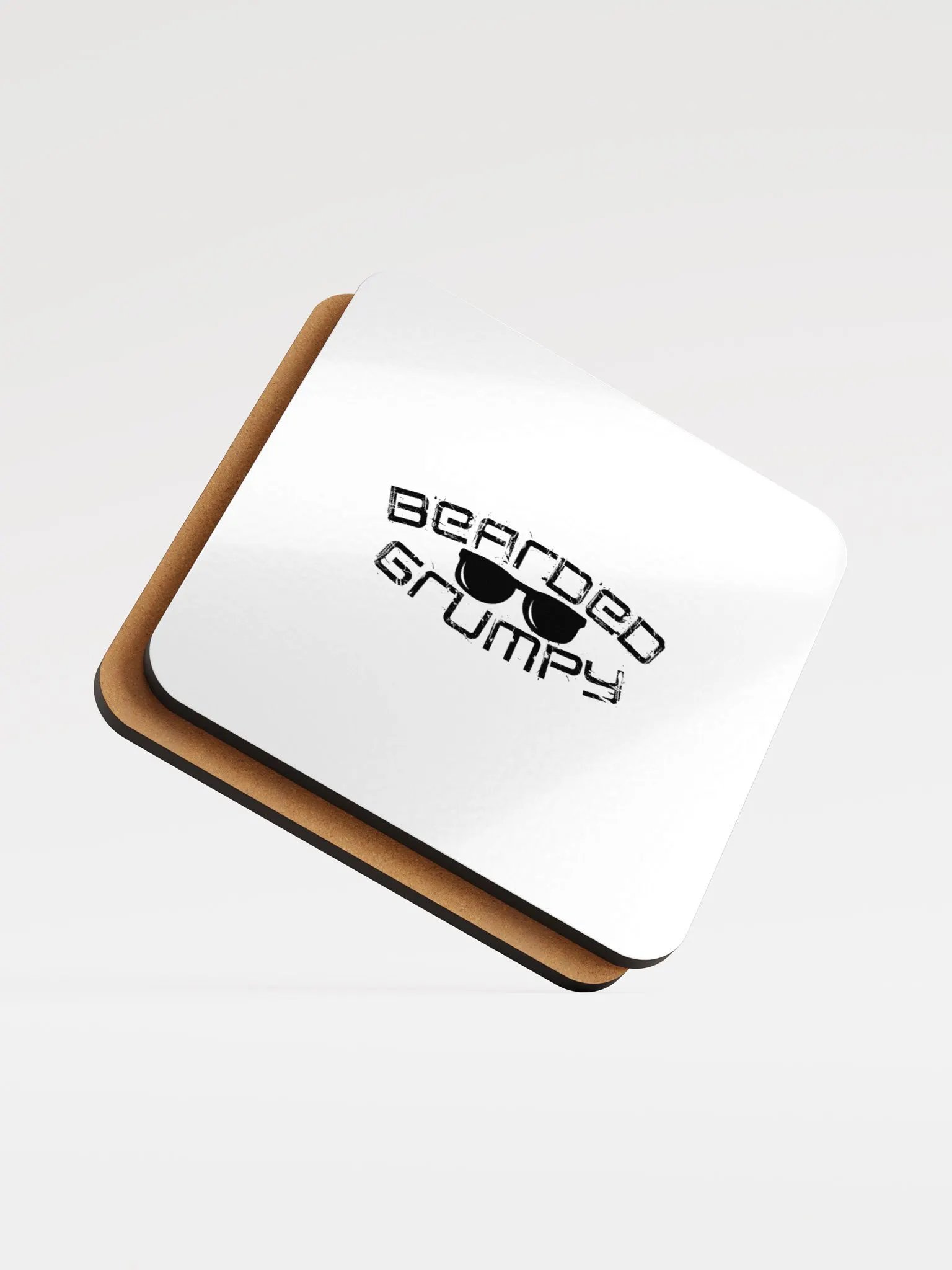 Glossed Cork Coaster - BeardedGrumpy product image (1)