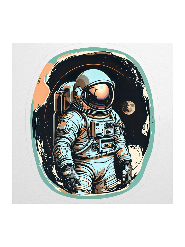 Retro Astronaut Sticker product image (1)