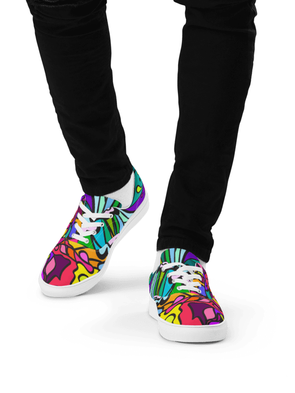 Swirls of Nature Men's Canvas Shoes - Wave at Sunset product image (12)