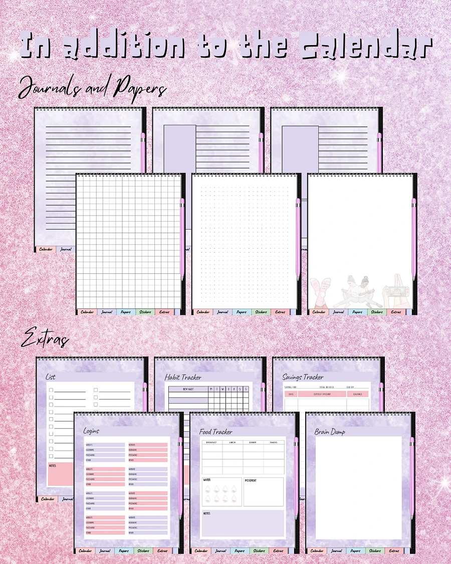 Cute Girl Gamer Perpetual Planner - Digital Version - Goodnotes Compatible product image (5)