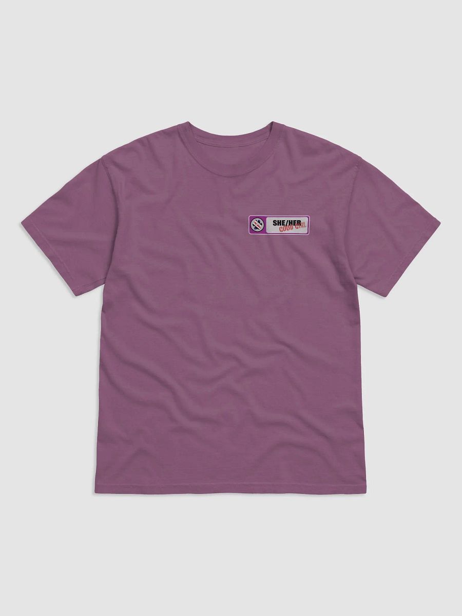 She/Her Good Girl Paw Print Nametag T-Shirt product image (13)