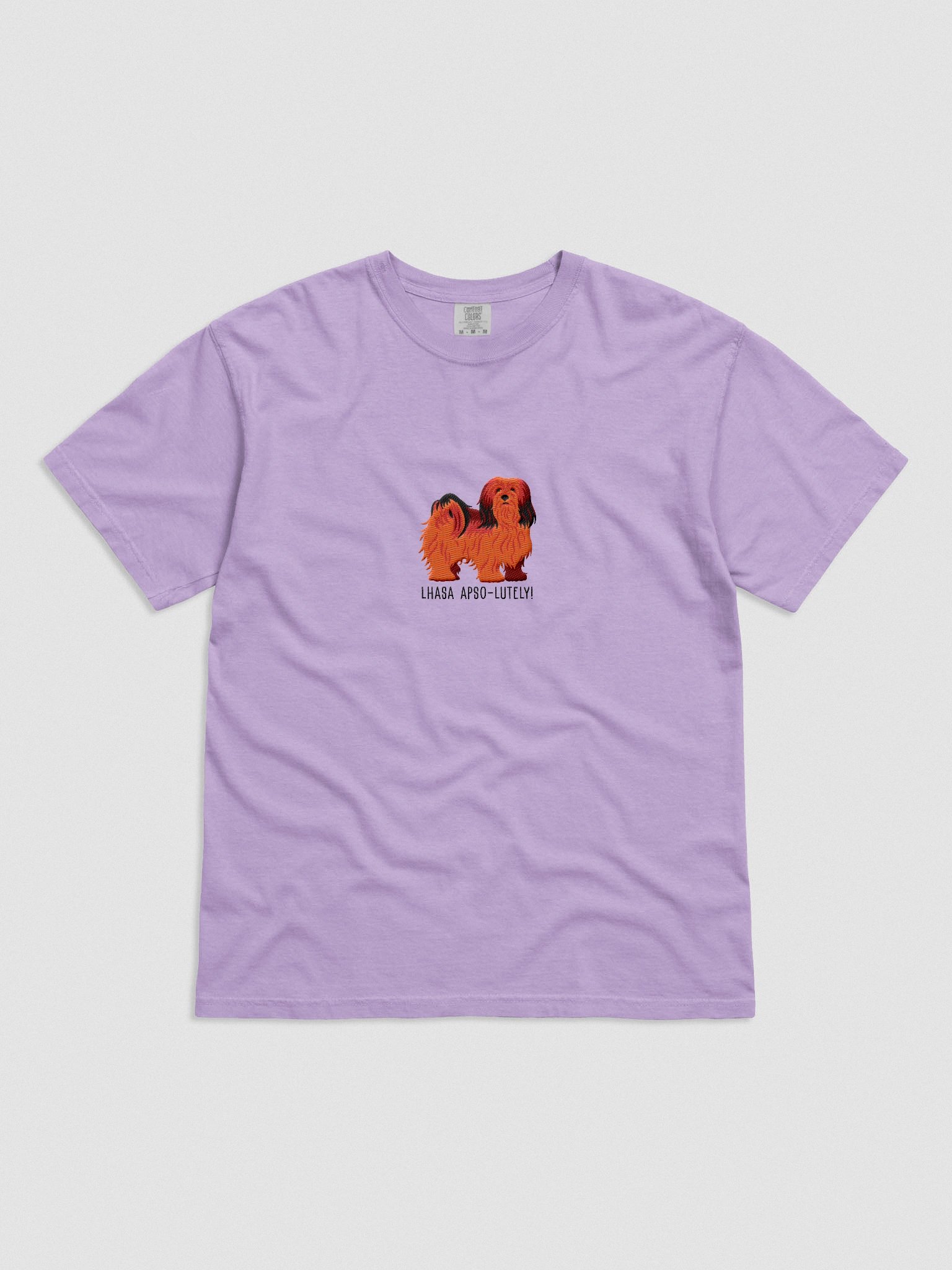 Lhasa Apso-lutely T-Shirt(Embroidered) of a Lhasa Apso(Red) product image (4)