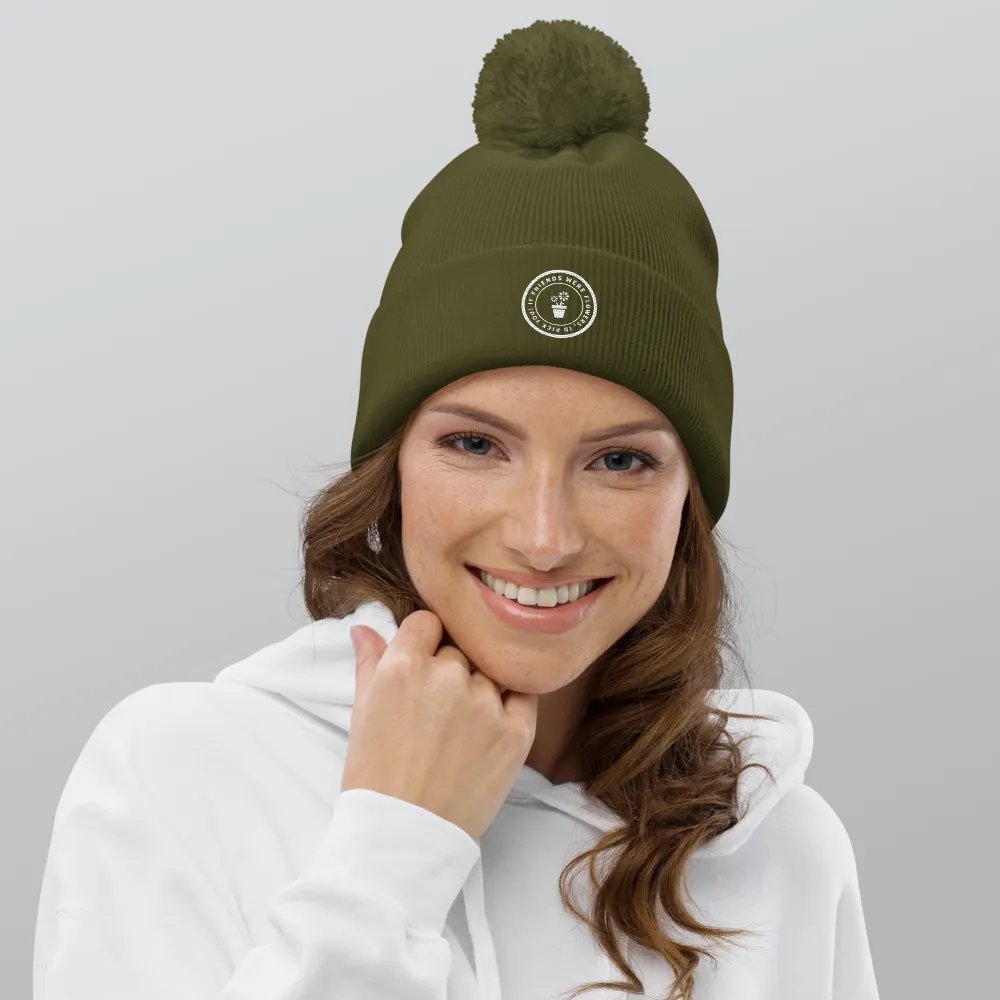 If Friends Were Flowers Pom Pom Beanie (Olive) product image (6)