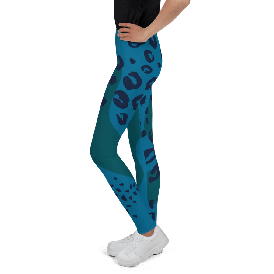 Blue Camo Dreams Youth Leggings product image (5)