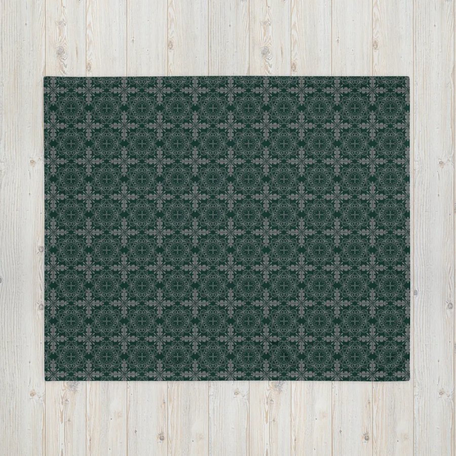 Oak Leaf Damask Throw Blanket product image (16)
