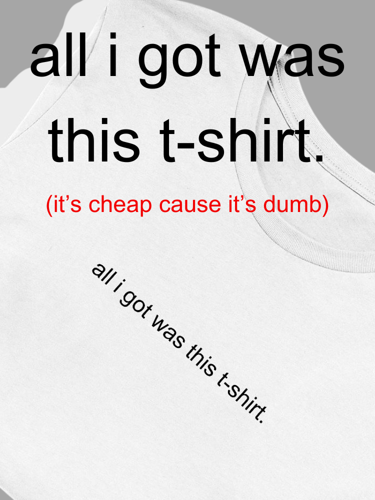 All I Got Was This T-Shirt product image (1)
