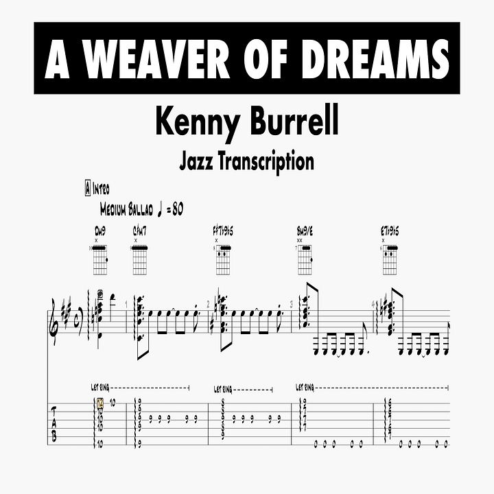 (Transcription GP) A Weaver of Dreams - Kenny Burrell product image (1)