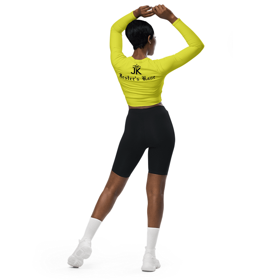 Shape Shenanigans Yellow Long Sleeve Crop Top product image (6)