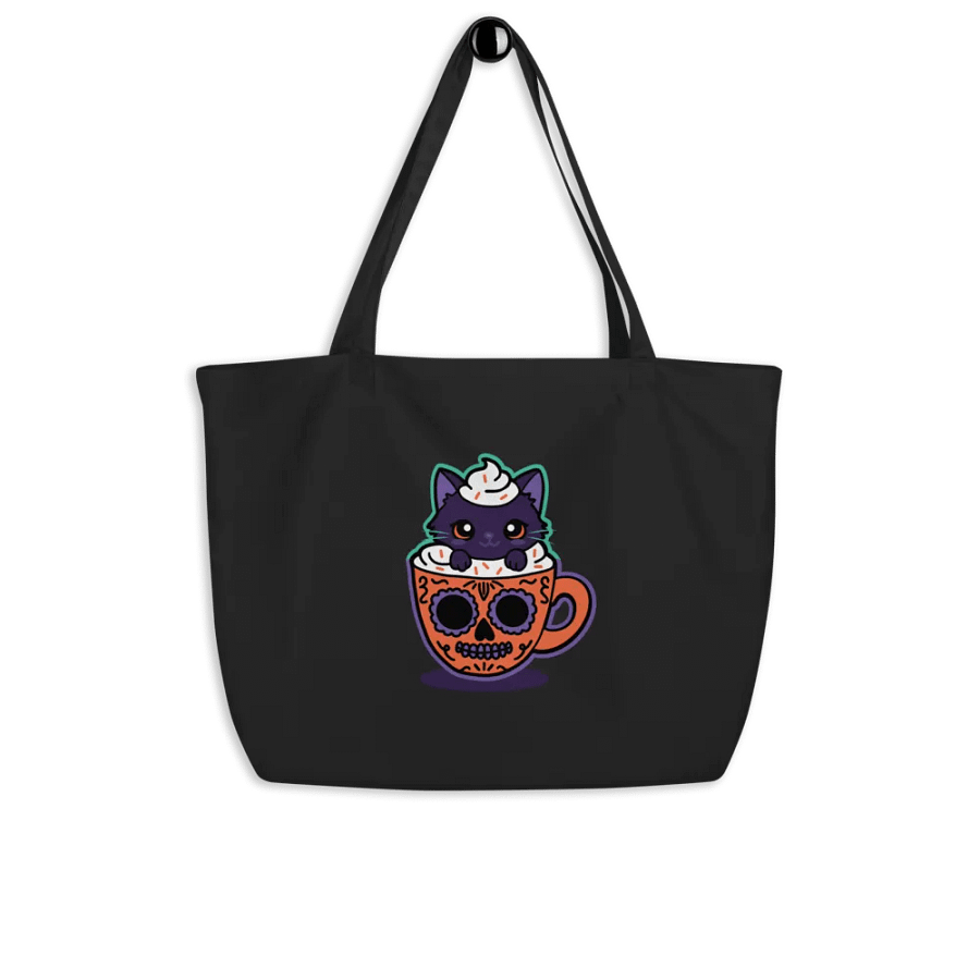 Sugar Skull Kitten Mug Organic Cotton Tote product image (3)