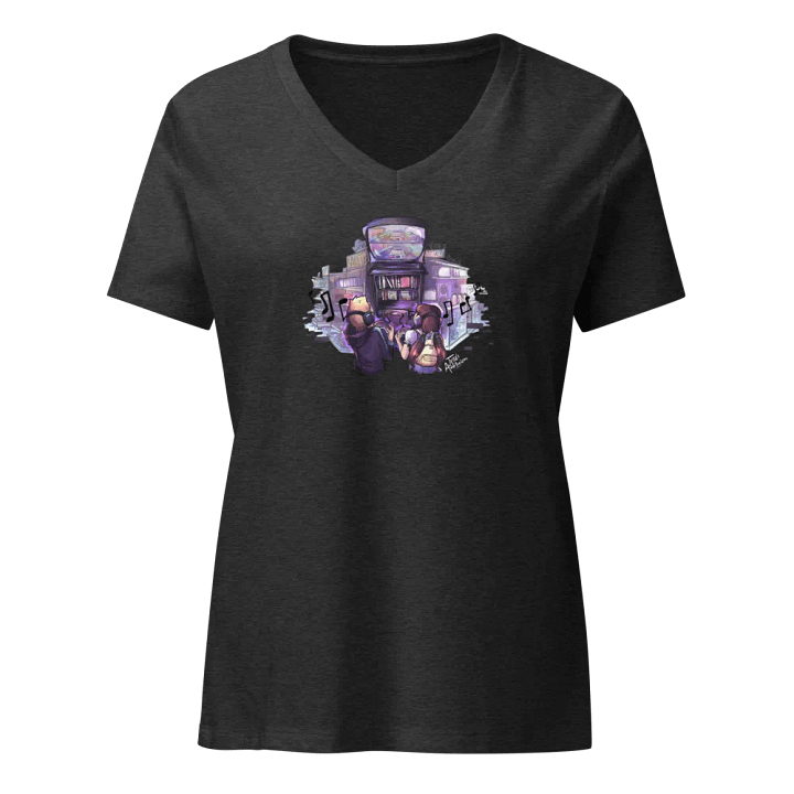 Women's Relaxed V-Neck Tee (Purple Dreams Design) product image (2)