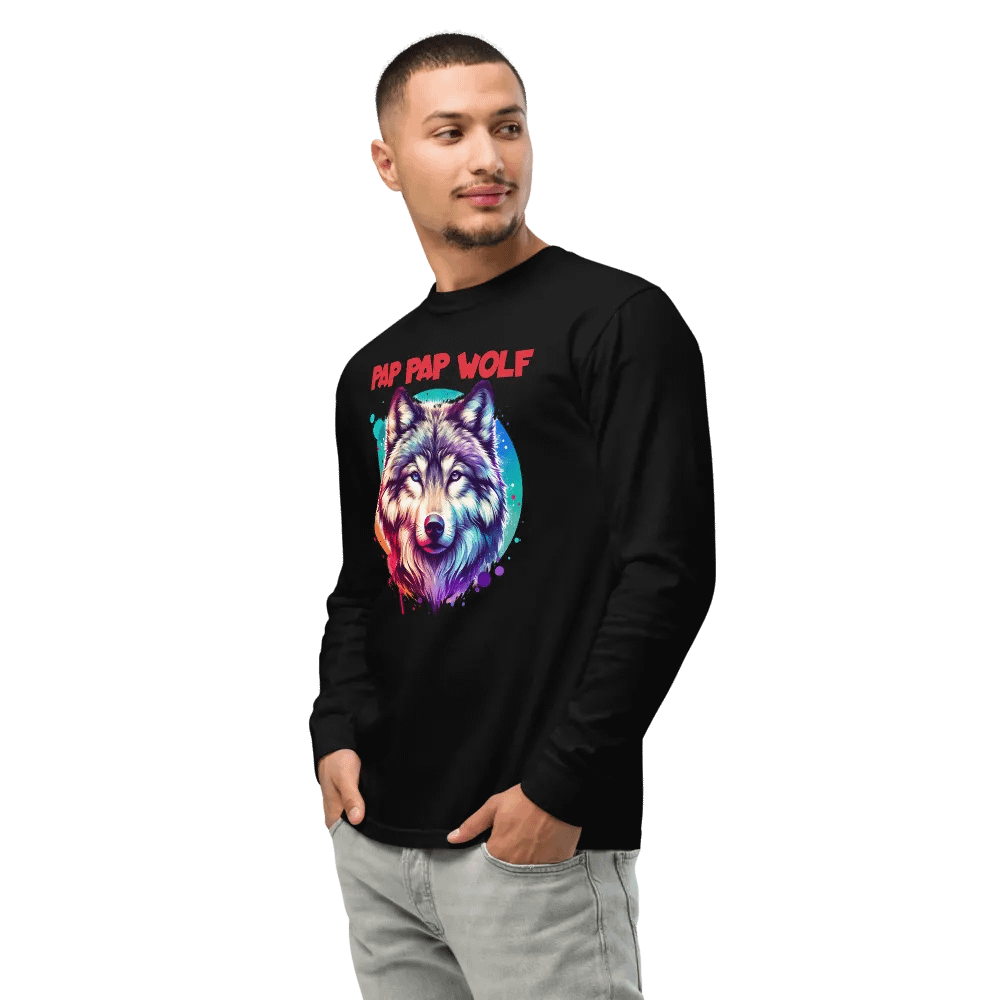Pap Pap Vibrant Wolf Spirit Long Sleeve Shirt product image (5)