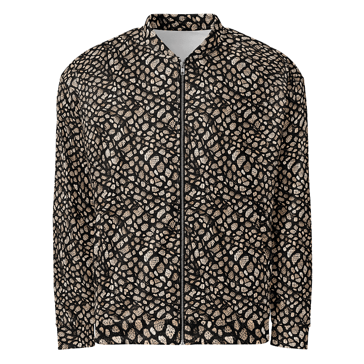 Brown Skin Snake Bomber Jacket product image (1)