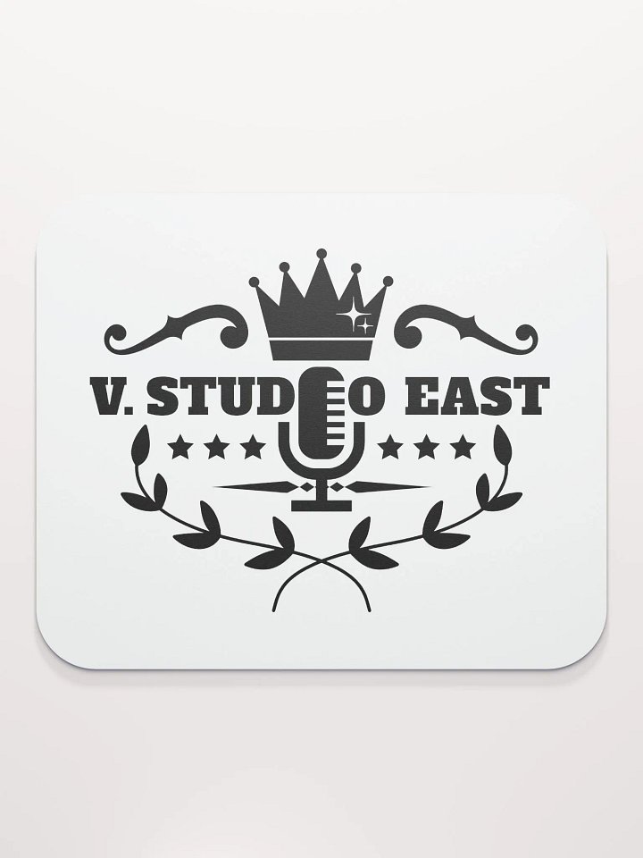 White mousepad with black logo (small) product image (2)