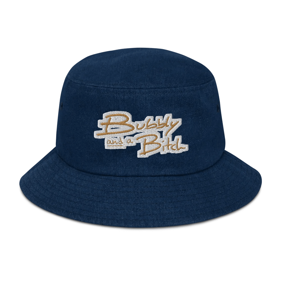 Bubbly and a B*tch (tan bubble design) denim bucket hat product image (1)