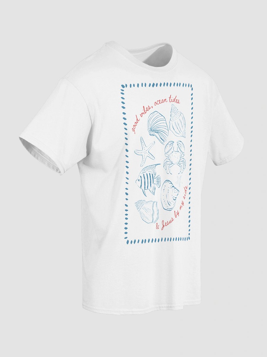 Good Vibes, Ocean Tides & Jesus By My Side T-Shirt product image (4)