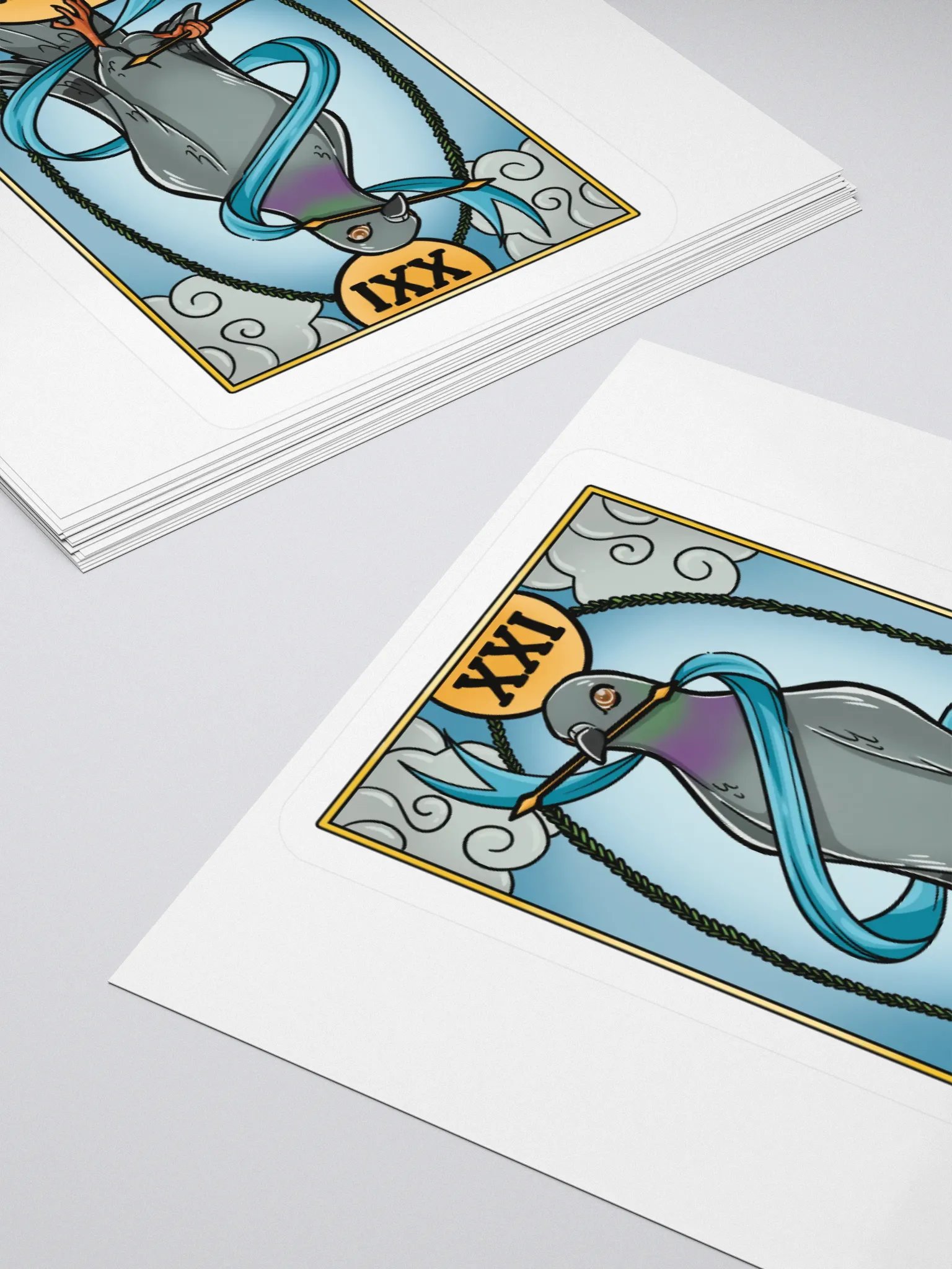 Pigeon Tarot Kiss Cut Stickers product image (4)