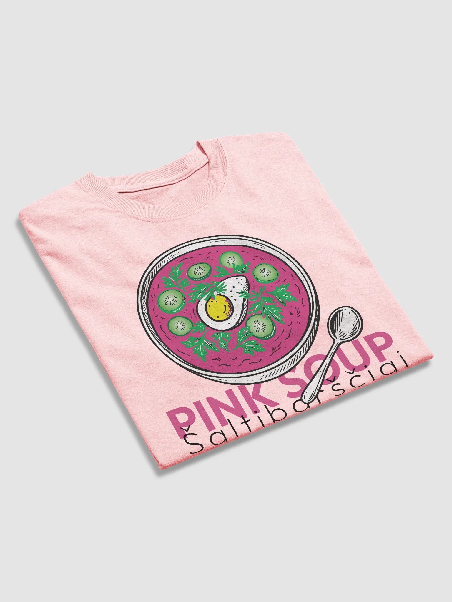 Pink soup T-shirt product image (7)