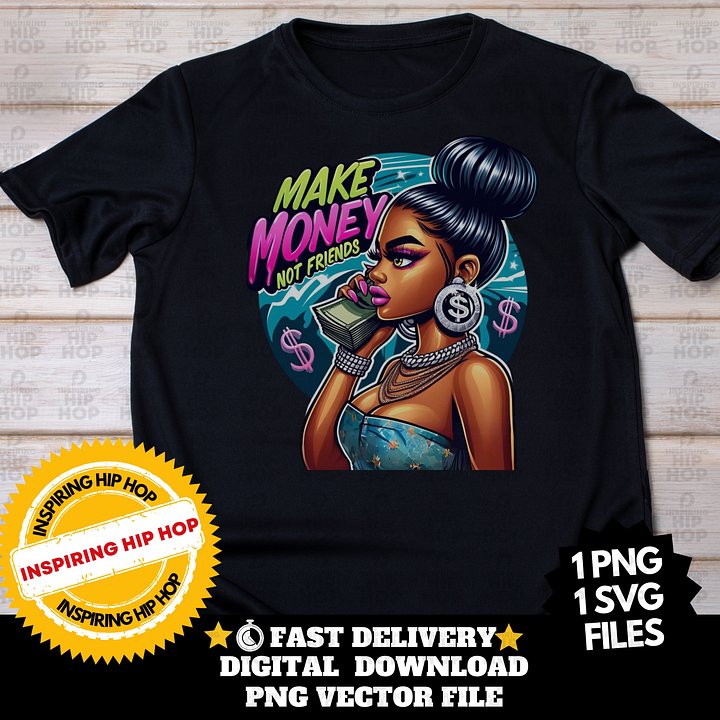 Make Money Not Friends | African American Woman product image (1)