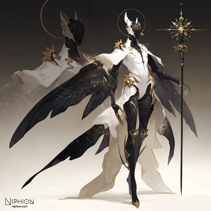 High-Resolution Digital Art – Nebula Archangel, Character Design #11 product image (1)