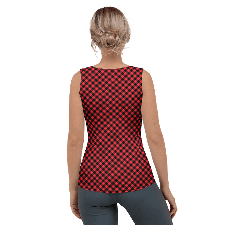 Red & Black Checkered All-Over Women's Tank product image (2)