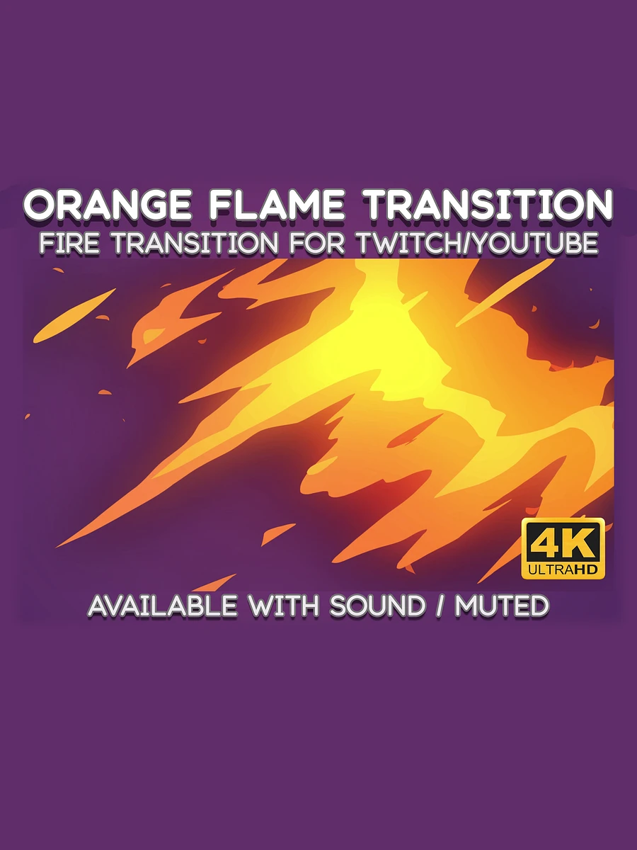 Orange Fire Video Transition - Cartoon Fire Transition for Twitch Stream and YouTube Video product image (3)