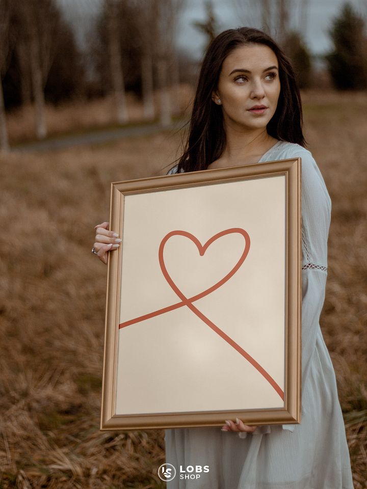 Heart Lines Minimalist Wall Art – Stylish Wall Decor for a Chic Aesthetic | Perfect Gift for Art Lovers product image (1)
