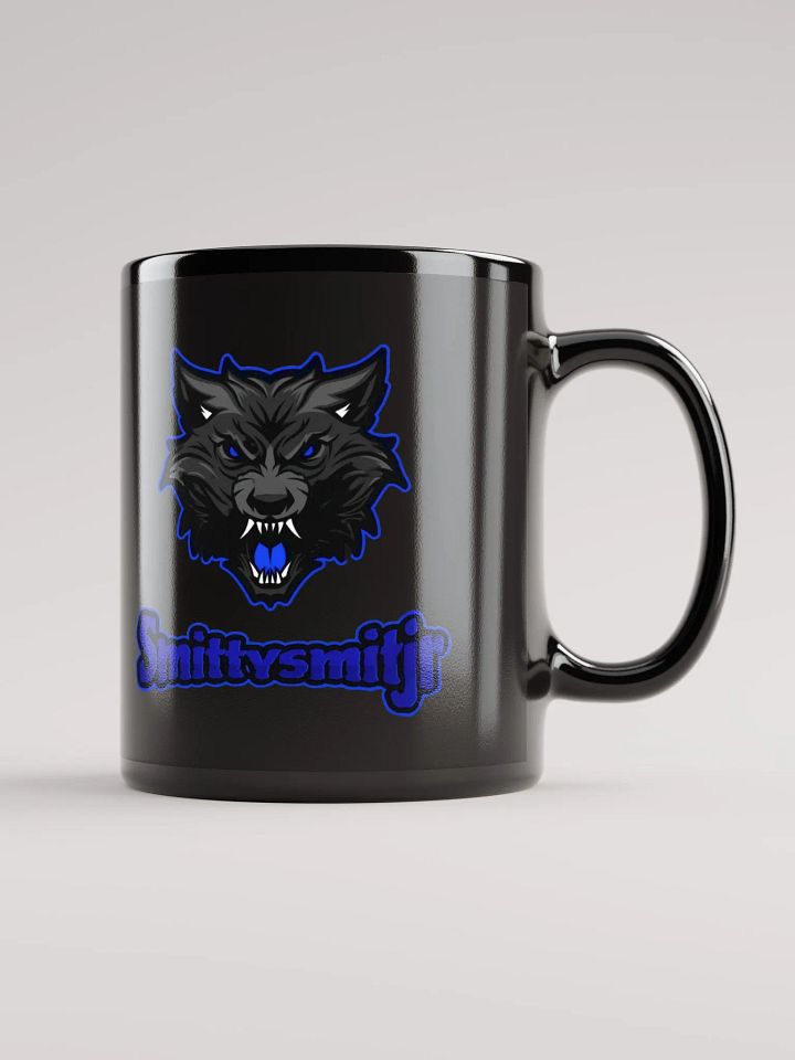 Fierce Wolf Head Black Glossy Mug product image (2)