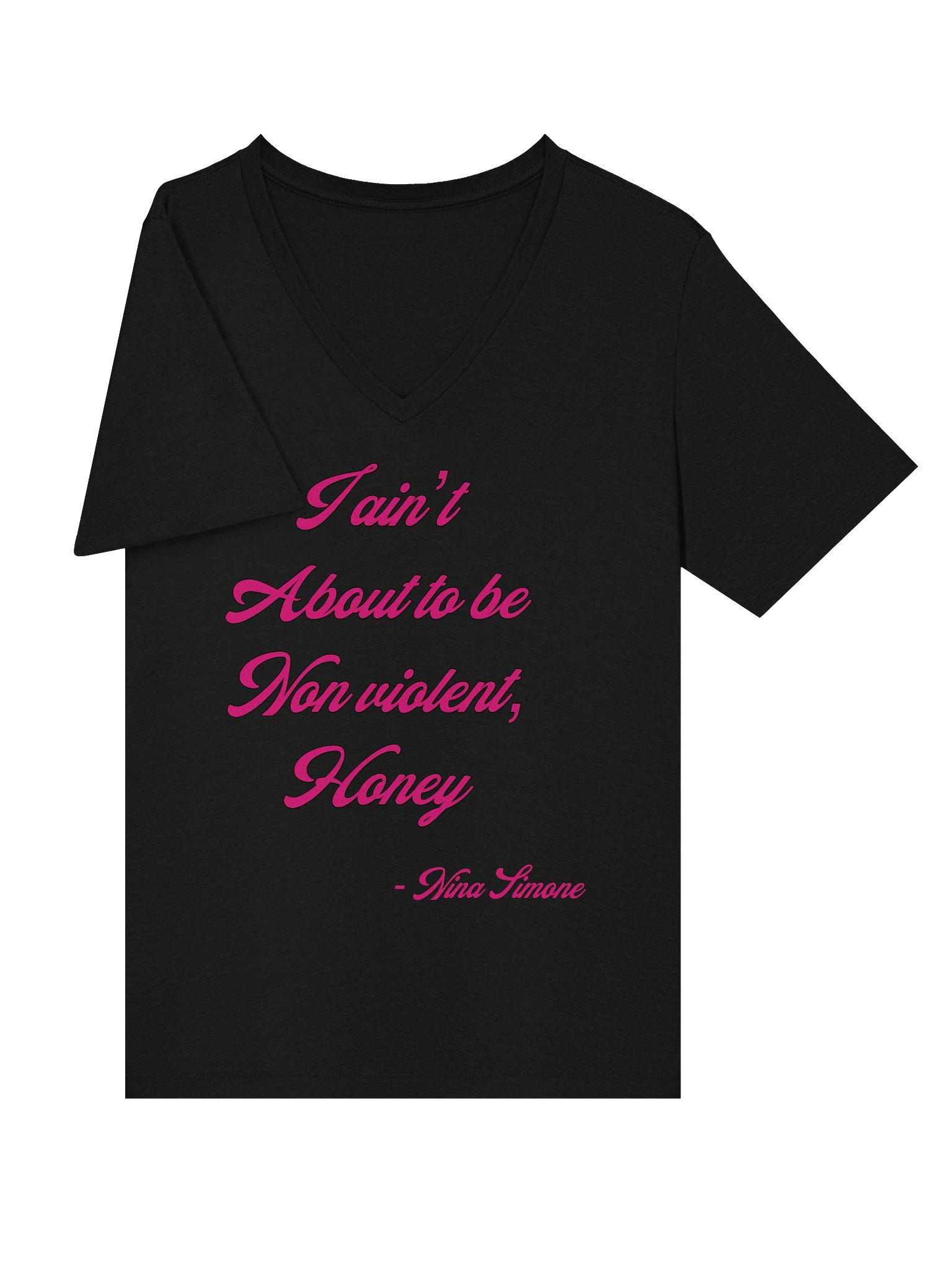 Nina Simone Quote V-Neck Tee product image (5)