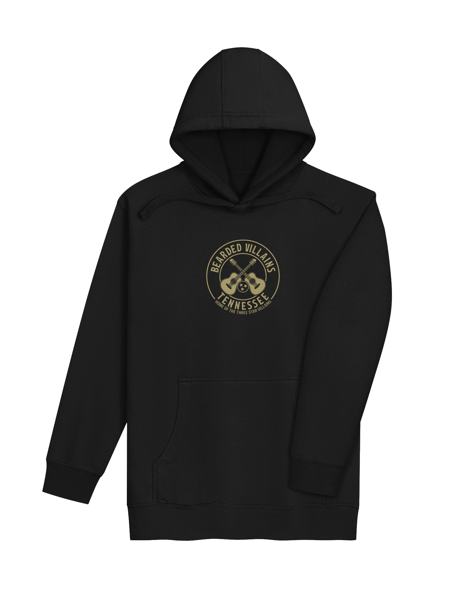 TSV “Commodore Shadowline” Premium Hoodie | Black + Vintage Gold | Front/Back Print product image (4)
