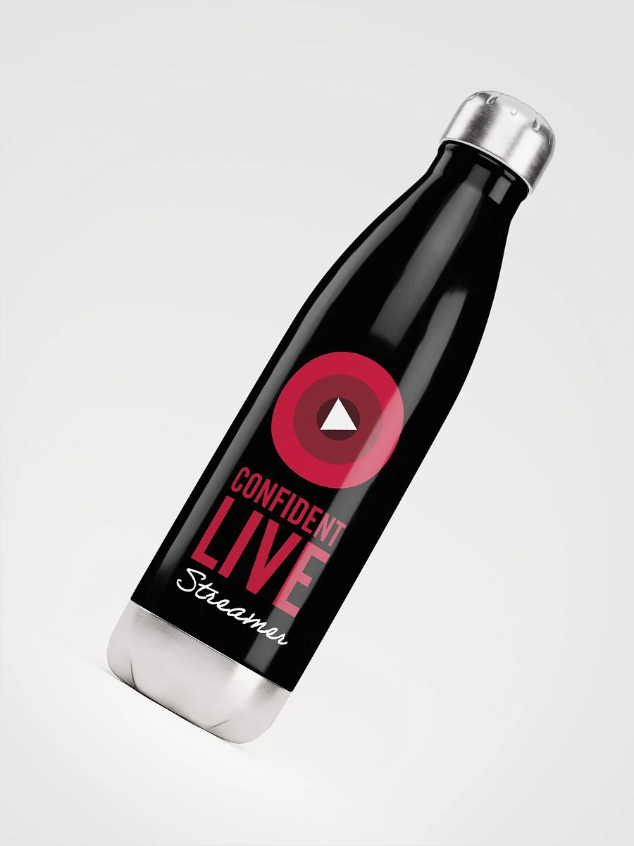 Confident Live Streamer Water Bottle (Black) product image (4)