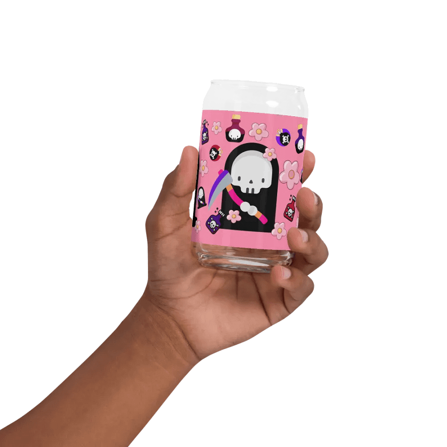 Pink Grim Reaper Glass Tumbler product image (4)