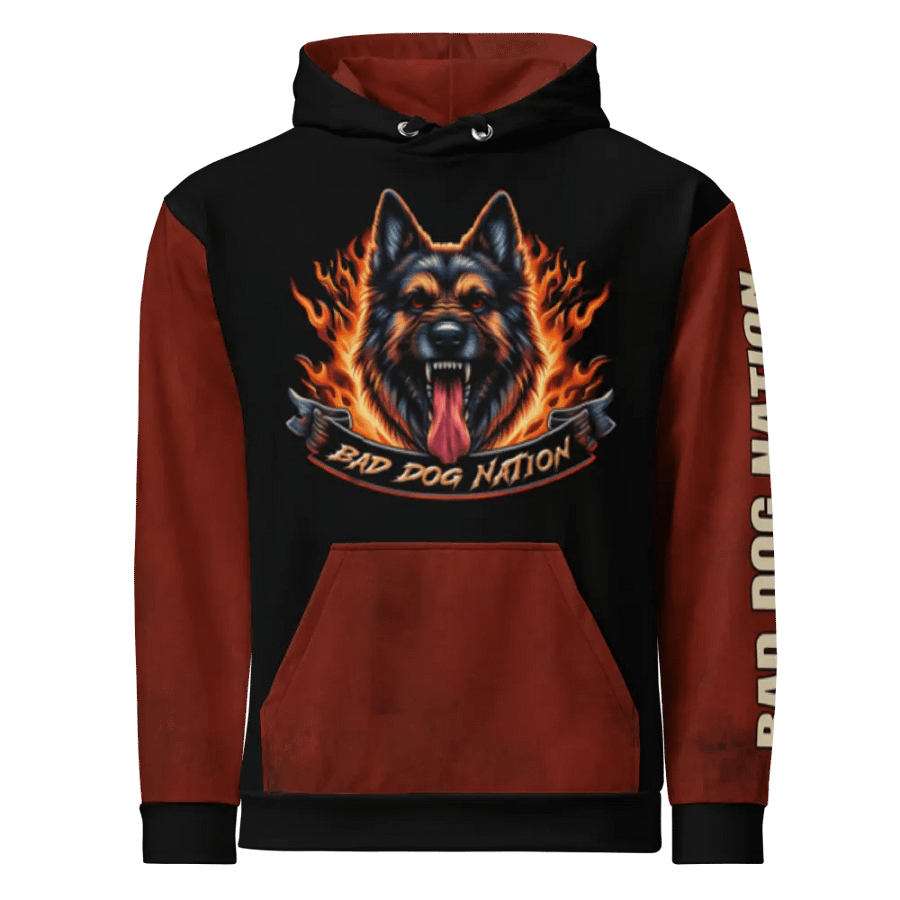 Run Your Dog, Not Your Mouth - Fire - Adult All-Over Print Unisex Hoodie product image (8)