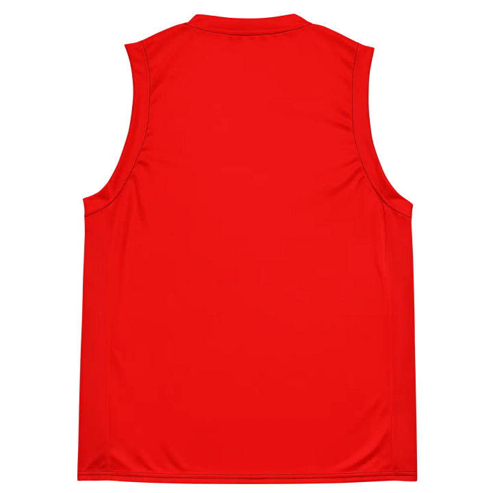 Plain Color Red Basketball Jersey product image (2)