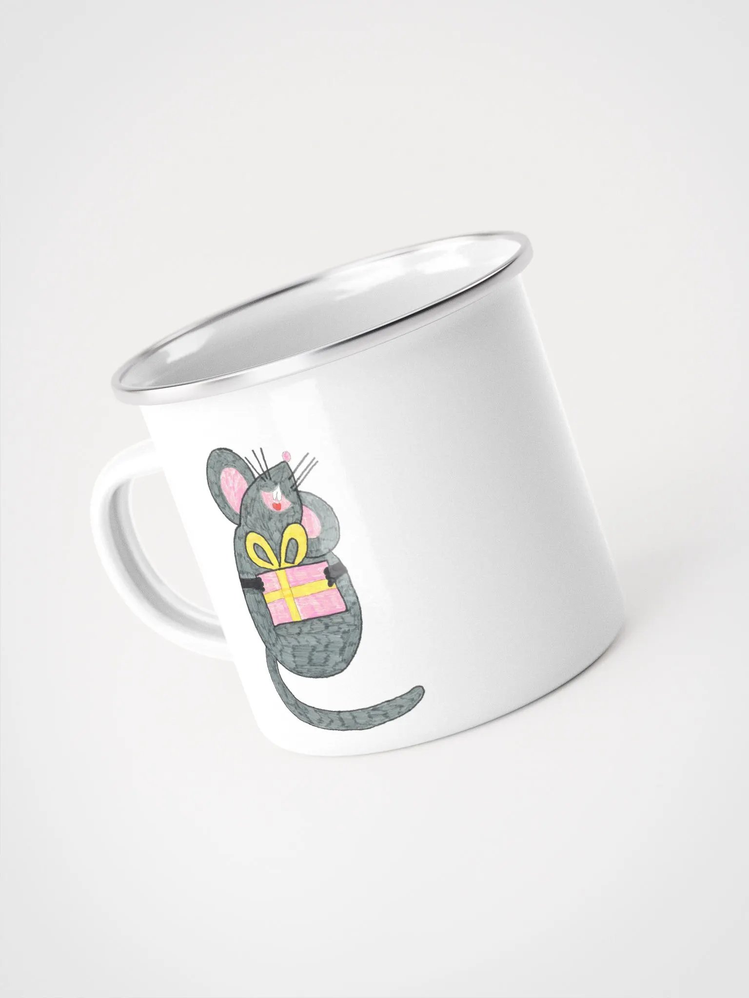 Present mouse enamel mug product image (4)