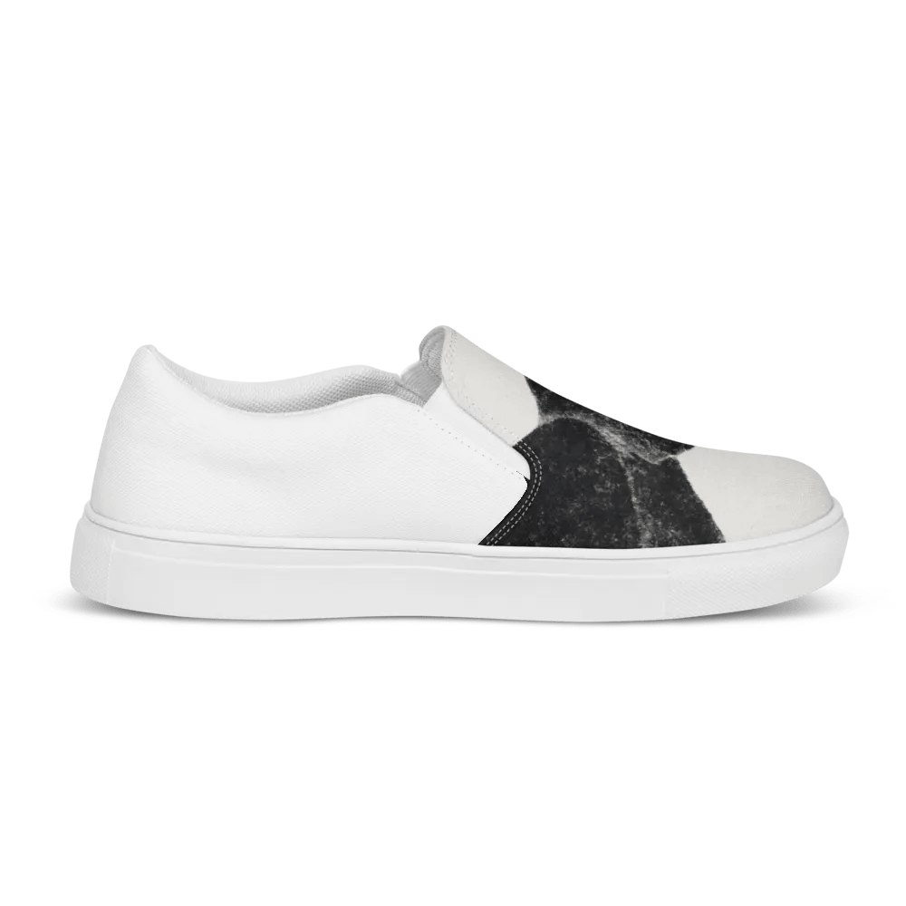 Black and White Men's Slip on Shoes 008 product image (8)