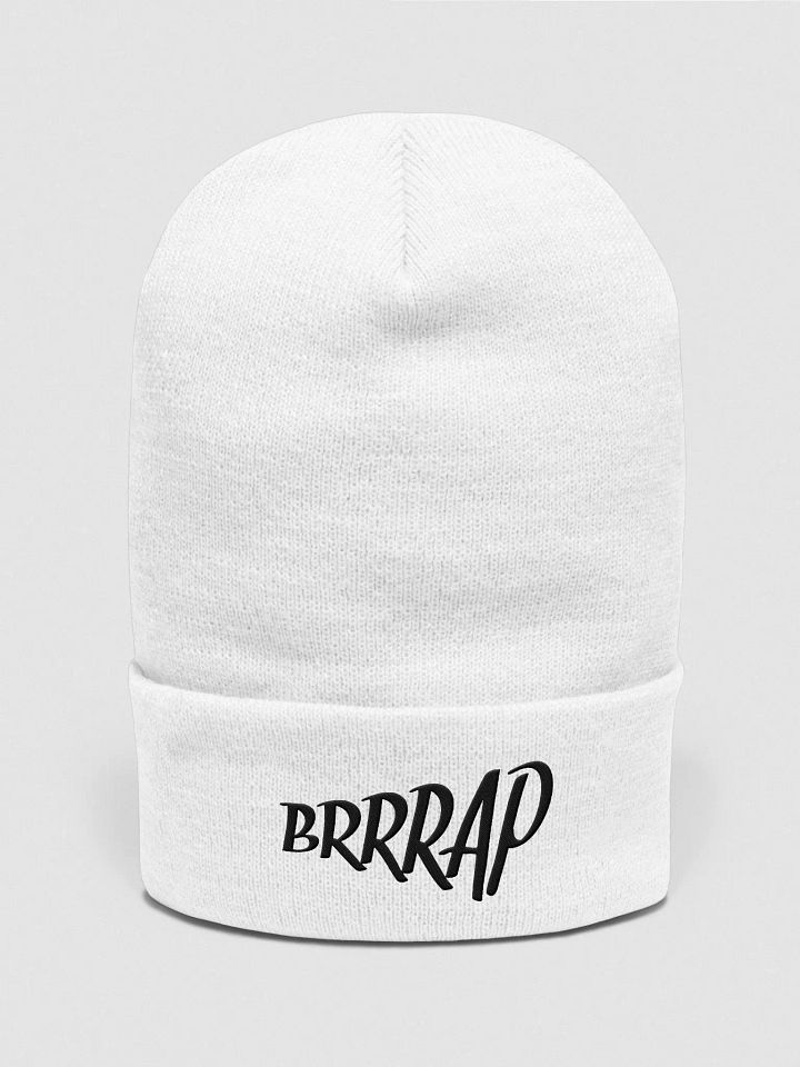 brrrap beanie white product image (1)