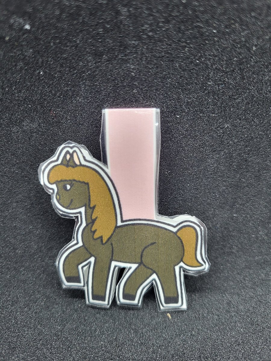 Cute Cartoon Horse Girl Cut Out Magnetic Laminated Bookmark for Farm Animal Lovers product image (1)