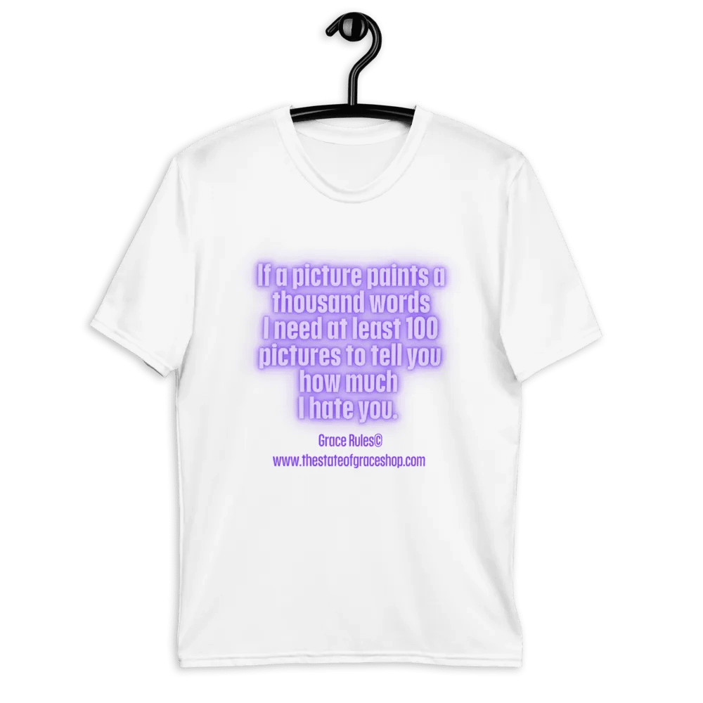 FUNNY TEES 4 U FOR MEN “If a picture paints a thousand words I need at least 100 pictures to tell you how much I hate you” product image (9)