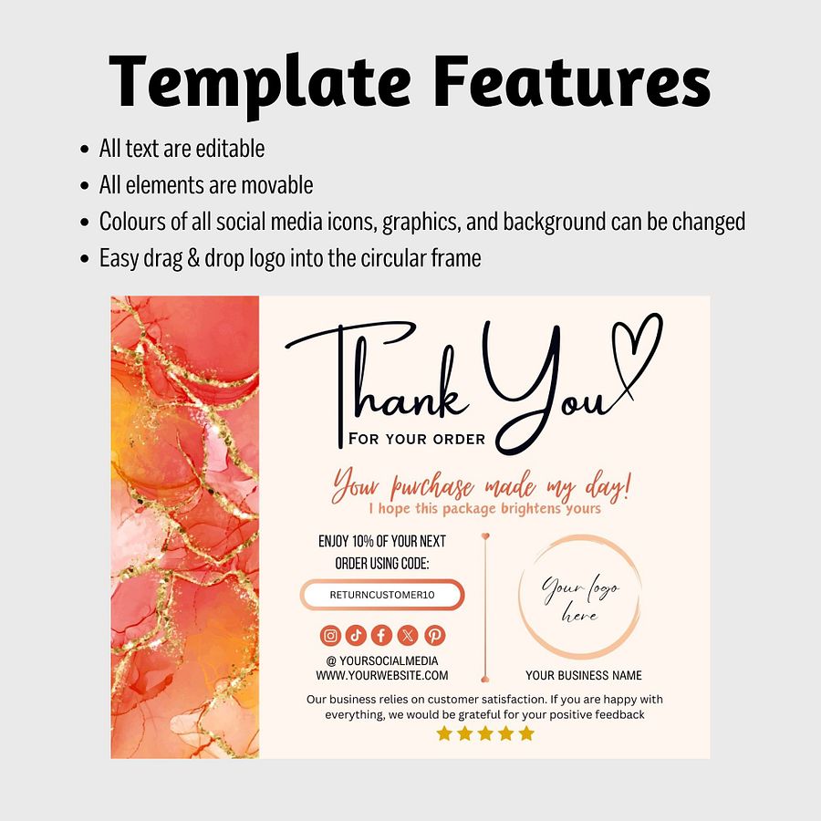Alani - Thank You Card Template product image (7)