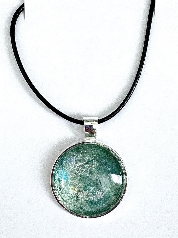 Handmade Cabochon Pendant Necklace | Light Kelp Green | by Monique Faella Designs™ | MFD-00090 product image (1)