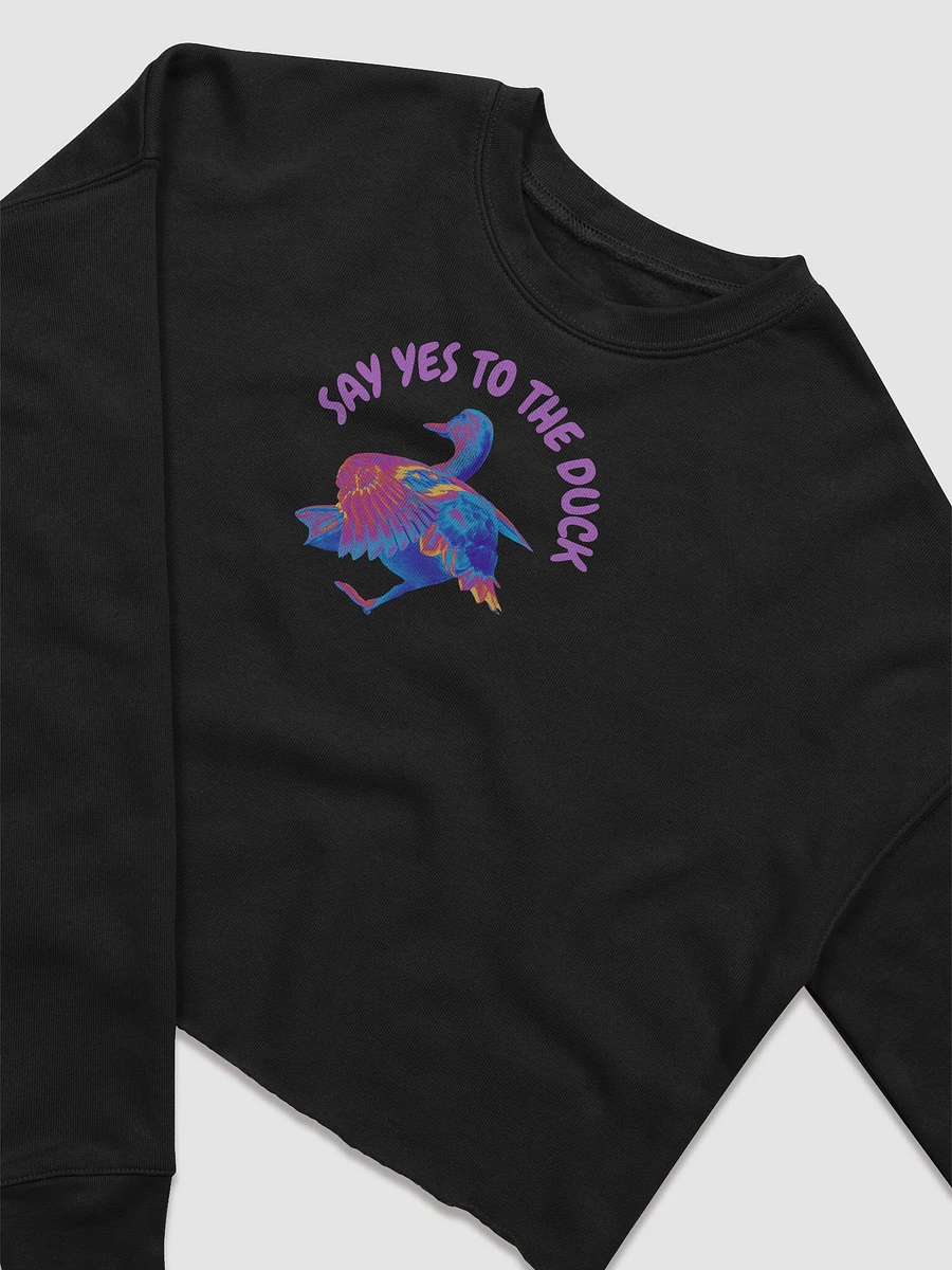 Say Yes To The Duck Cropped Sweatshirt (pink writing) product image (3)