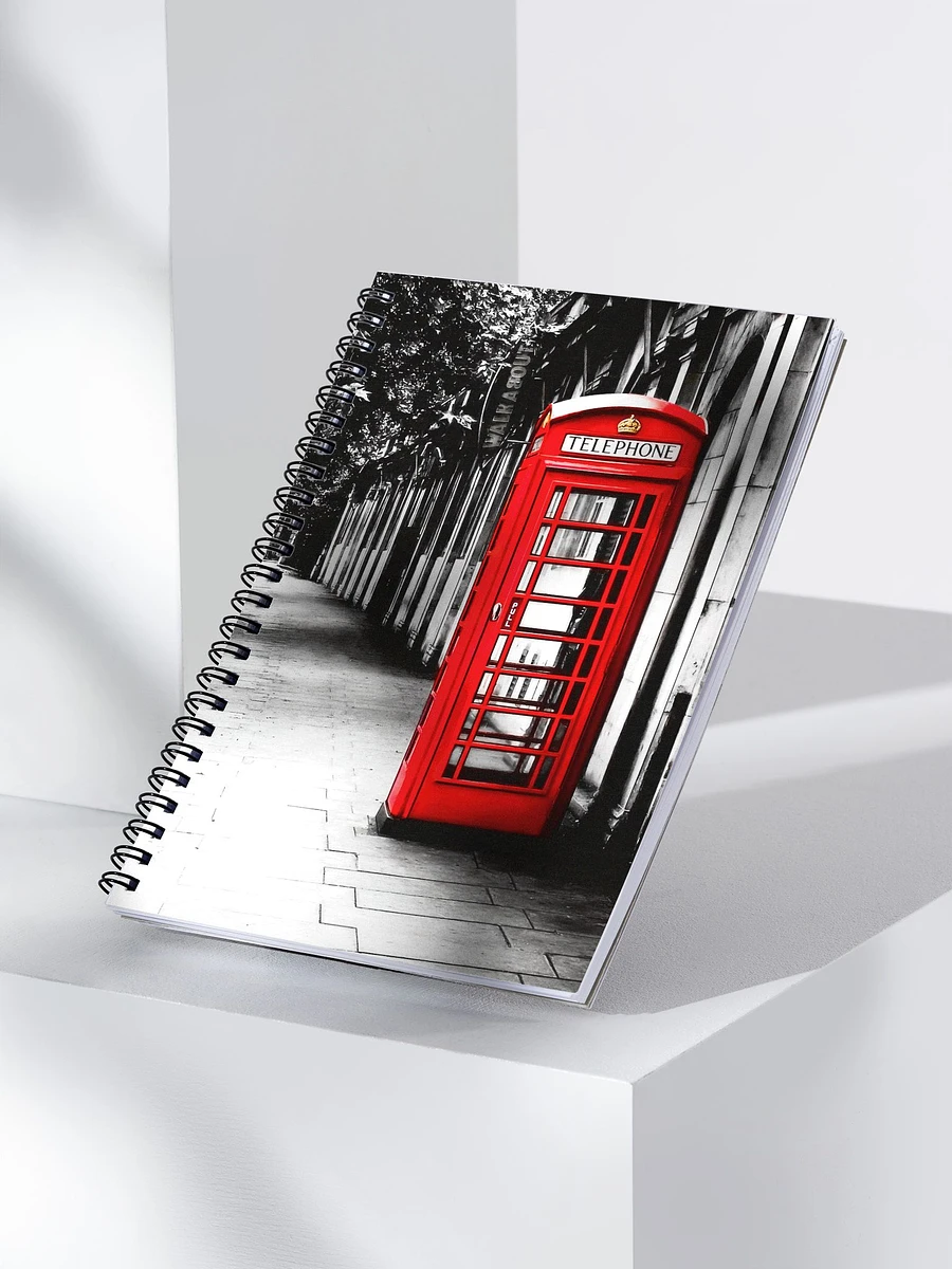 London Calling – Red British Telephone Box Spiral Notebook product image (3)