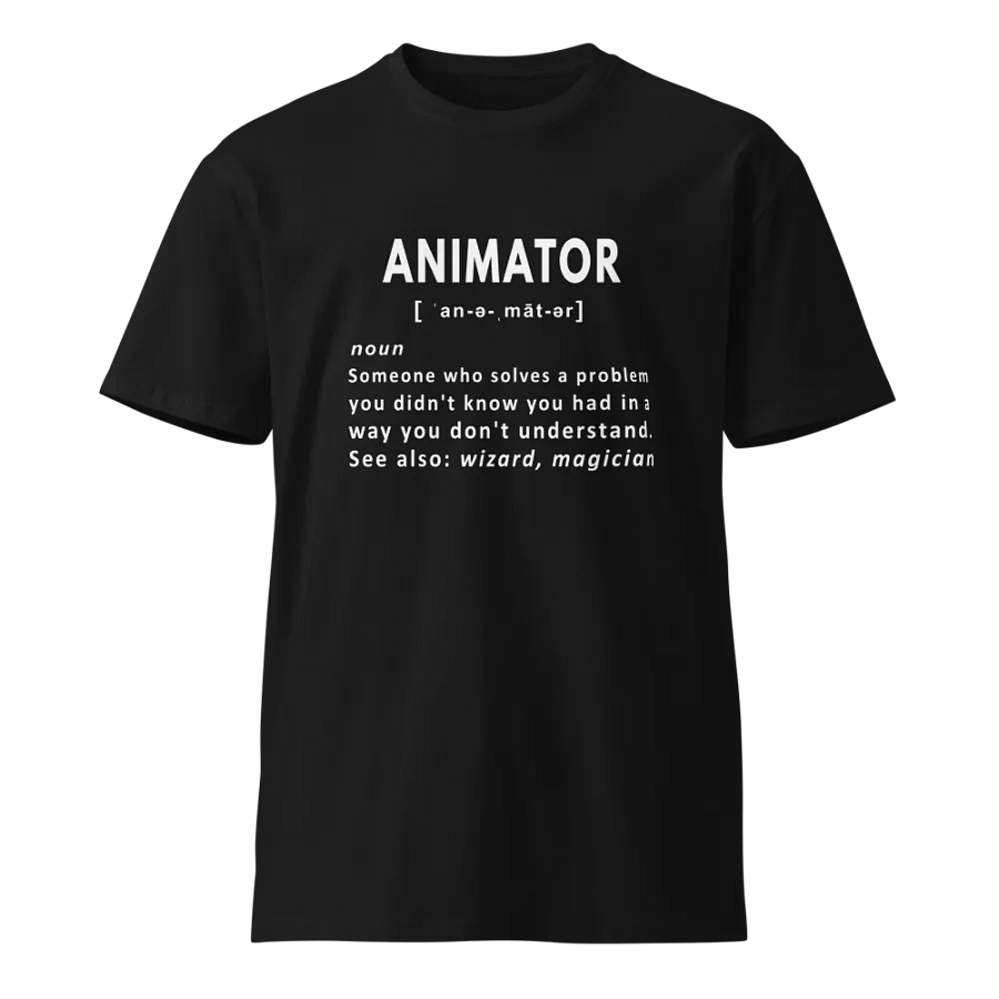 animator funny noun definition Unisex Premium T-Shirt product image (1)