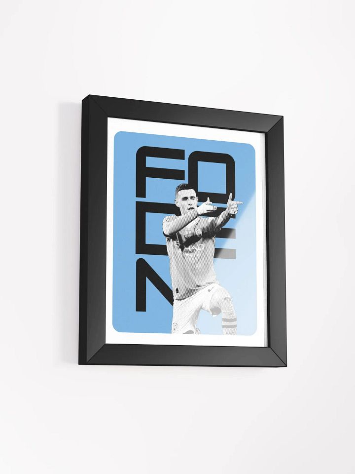 Phil Foden BW Manchester City Name Art Framed Print product image (1)