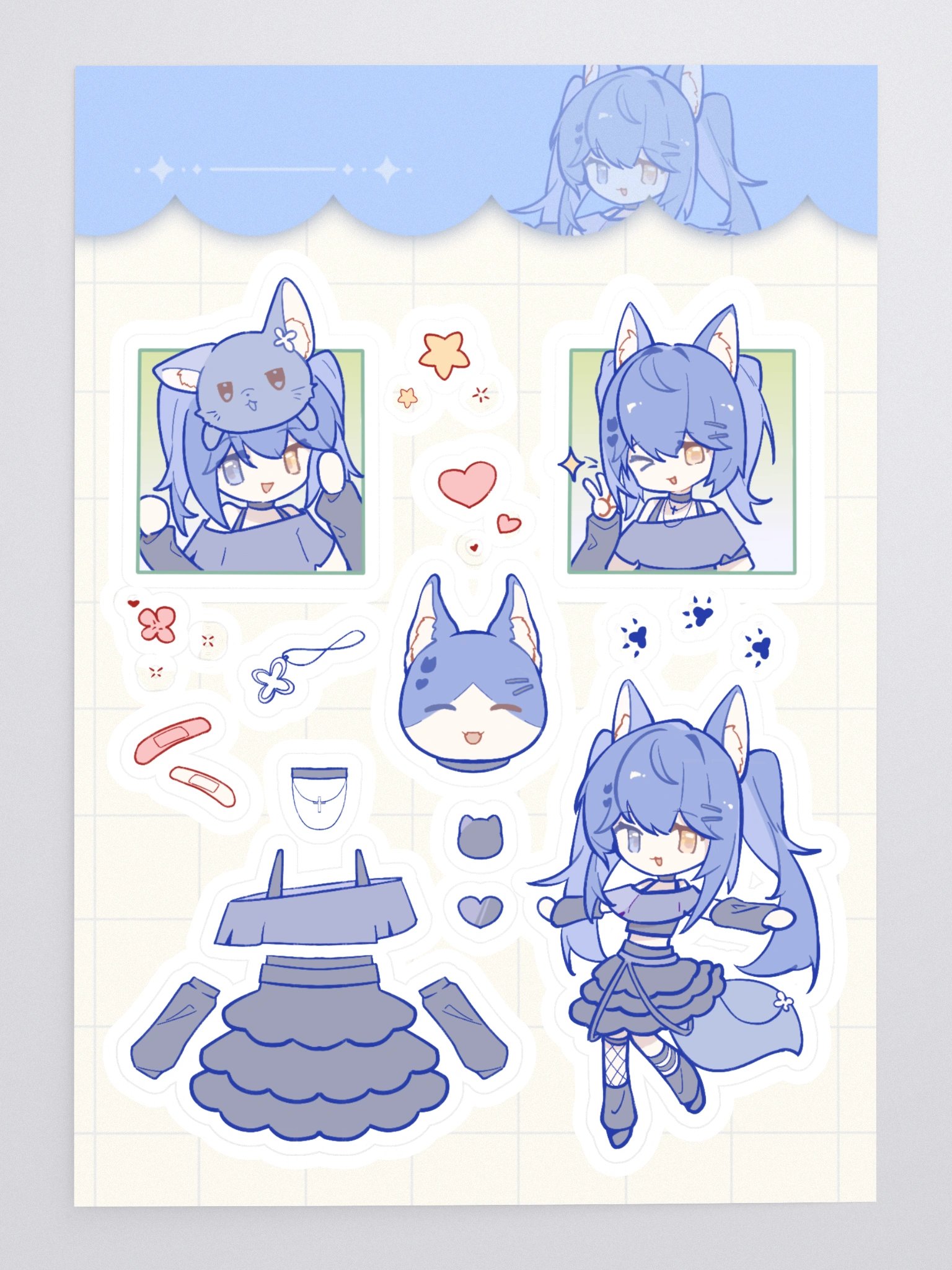Fox Puppy Sticker Sheet product image (3)
