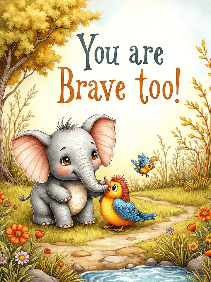 Brave Little Elephant in the Dark Forest | Kids Story About Courage product image (1)