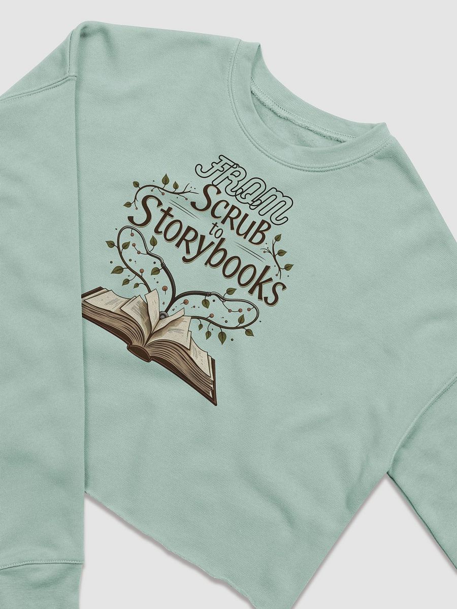 Whimsical Vine Book Crop Sweatshirt product image (6)
